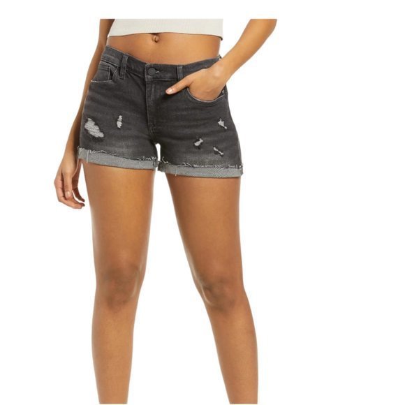 NWOT BLANKNYC Dress Down Party Washed Black Cutoff Denim Shorts in Sneak Preview - Picture 10 of 10